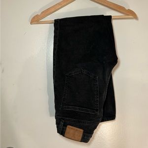 Denim Forum Toko High Rise Slim Black Straight Jeans